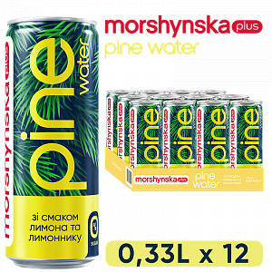 Напиток безалкогольный МОРШИНСКАЯ плюс Pine Water Лимон и Лимонник 0.33 л (ж/б)